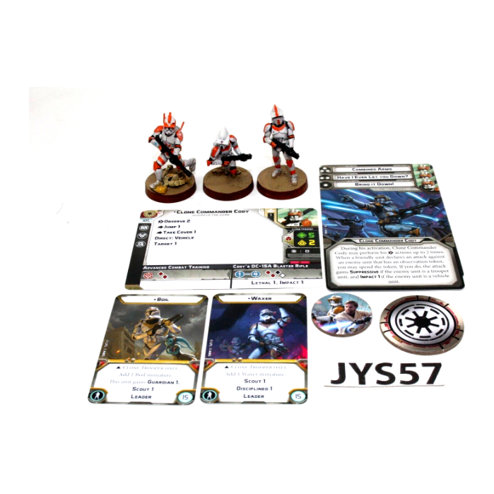 Star Wars Legion Republiic Commander Cody with Waxer and Boil JYS57