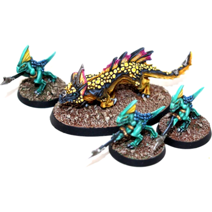 Warhammer Lizardmen Razordon Hunting Pack Well Painted JYS50 - Tistaminis