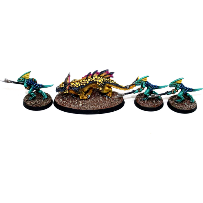 Warhammer Lizardmen Razordon Hunting Pack Well Painted JYS50 - Tistaminis