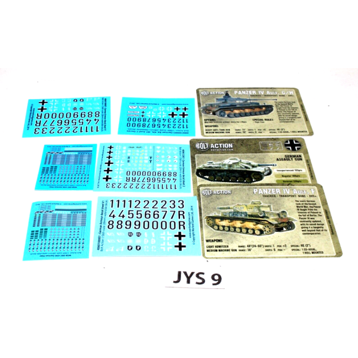 Bolt Action Decals and Reference Cards JYS9