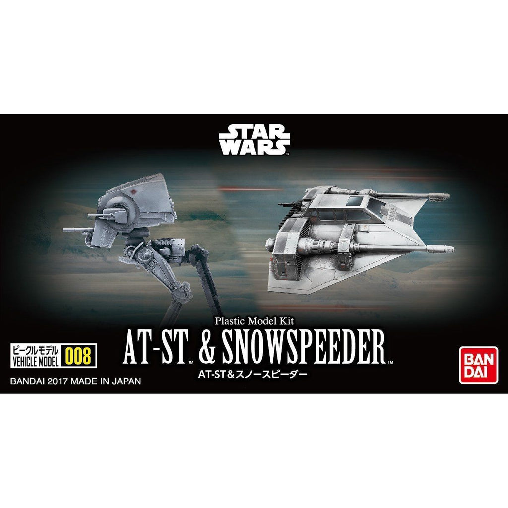 Bandai Star Wars: Vehicle Model 008 At-ST & Snowspeeder New - Tistaminis