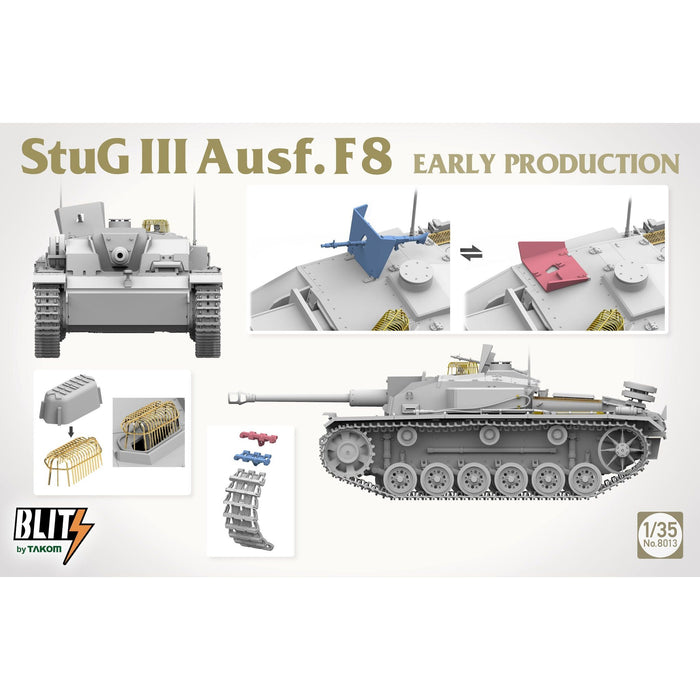 Takom TAK8013 German STUG III Ausf.F8 Early Production (1/35) New