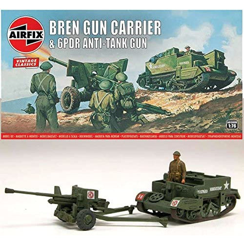 Airfix BRITISH BREN CARRIER W/6PDR GUN AIR01309 (1/76) New - Tistaminis