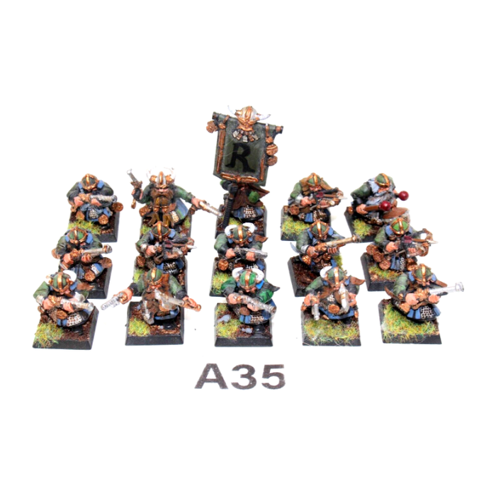 Warhammer Dwarves Thunderers Well Painted A35