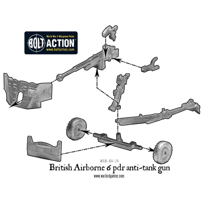 Bolt Action British 8th Army 6 pounder ATG New - Tistaminis