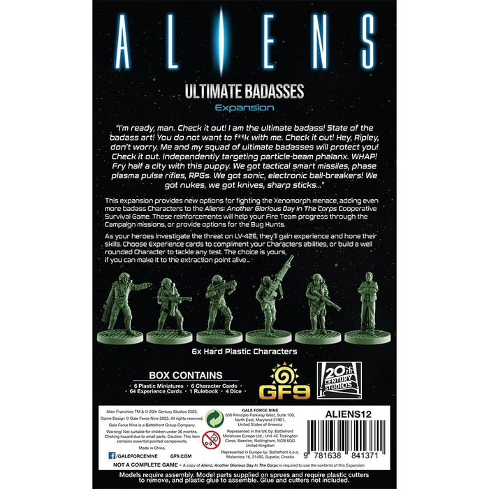 Aliens "Ultmate Badasses" Expansion New - Tistaminis