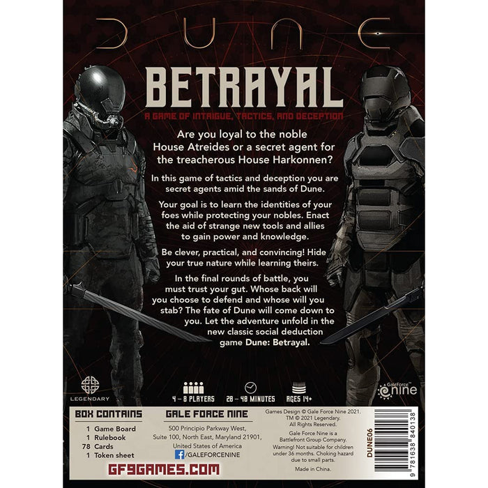 DUNE BETRAYAL NEW - Tistaminis