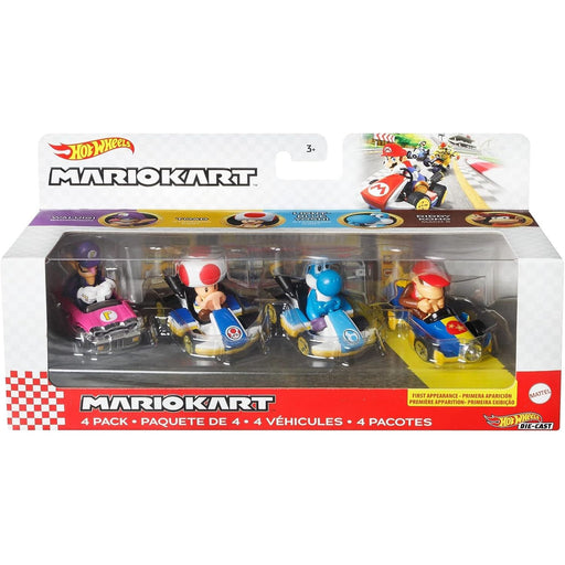 Hot Wheels Mario Kart Vehicle 4-Pack Die Cast Set - Tistaminis