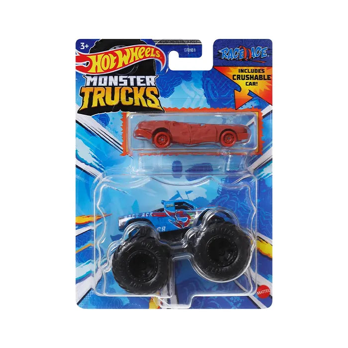 Hot Wheels Monster Trucks RACE ACE 2-Pack Vehicles 1:64 Scale