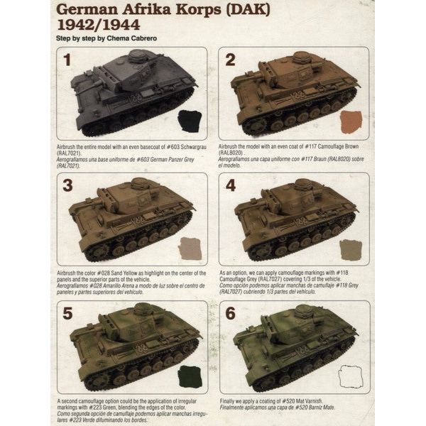 Vallejo 78410 GERMAN AFRIKA KORPS 42/44 - AFV CAMO Paint Set New - Tistaminis