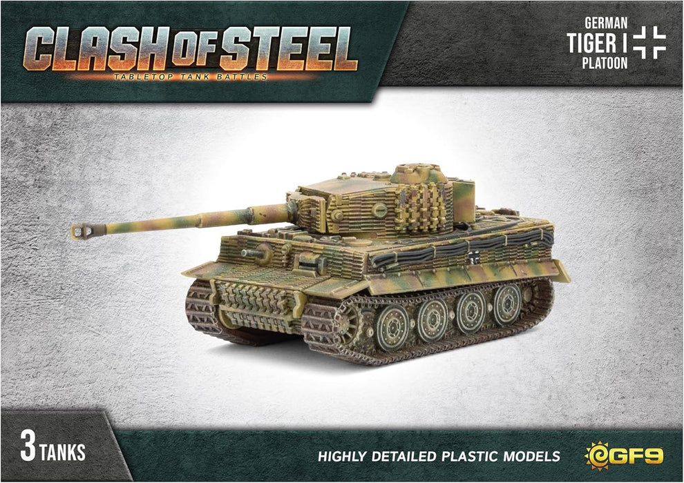 Clash of Steel Tiger I Tank Platoon (x3 Plastic)