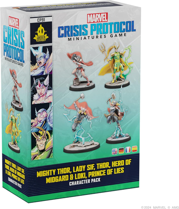 Marvel Crisis Protocol: Mighty Thor, Lady Sif, Thor, Loki Character Pack