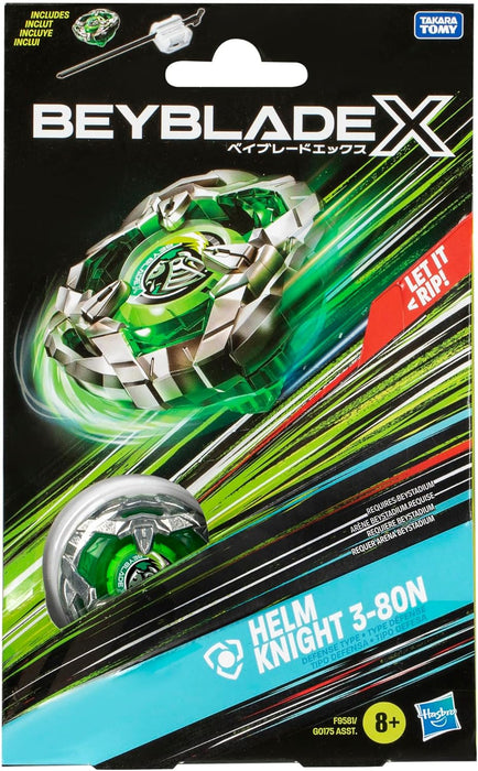 Beyblade X Helm Knight 3-80N Starter Pack Top and Launcher