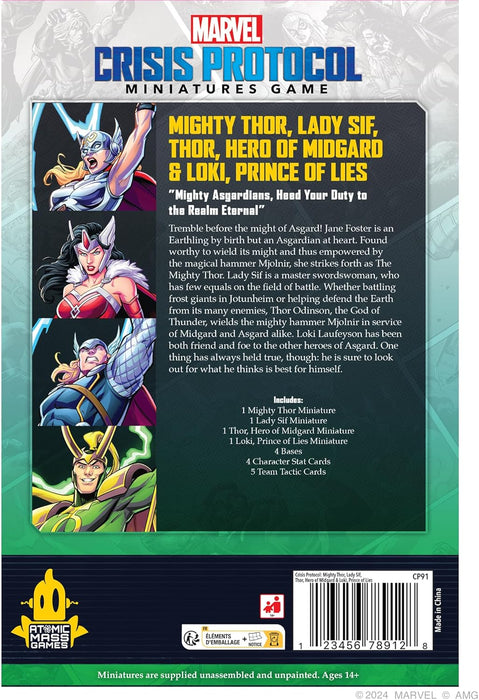 Marvel Crisis Protocol: Mighty Thor, Lady Sif, Thor, Loki Character Pack