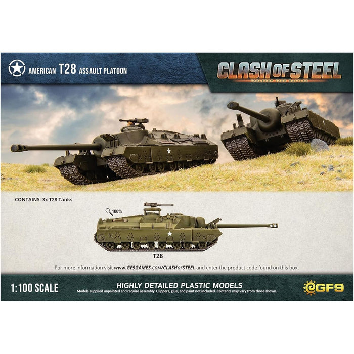 Clash of Steel T28 Assault Tank Platoon (x3 Plastic)