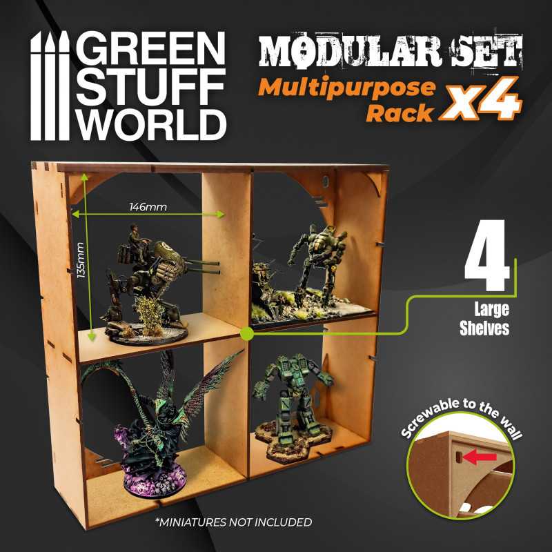 Green Stuff World MDF Multipurpose Rack x4 New - Tistaminis