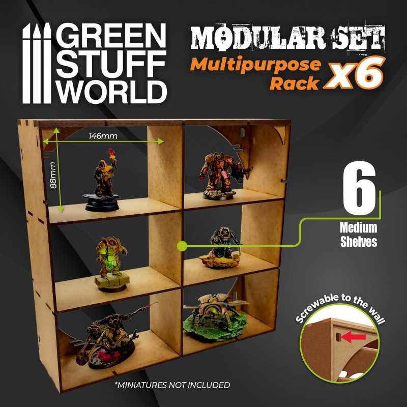 Green Stuff World MDF Multipurpose Rack x6 New - Tistaminis