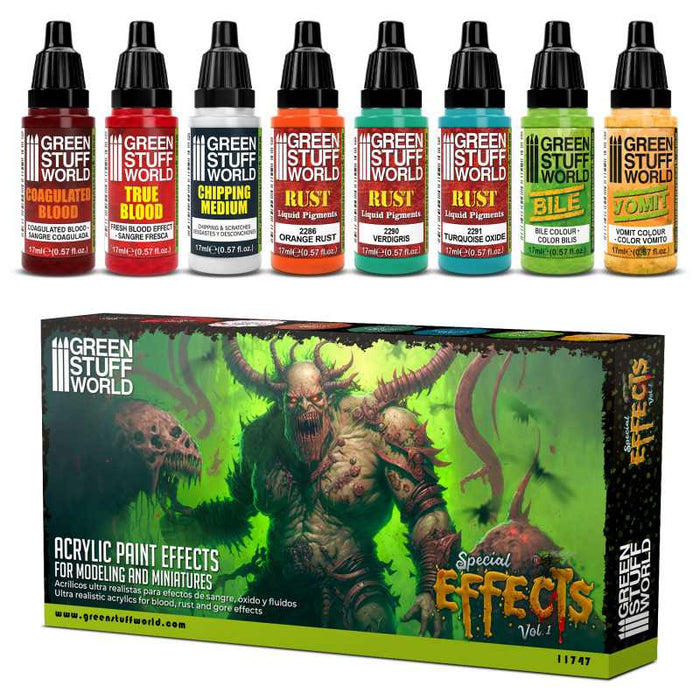 Green Stuff World Paint Set - Special Effects Vol. 1 New - Tistaminis