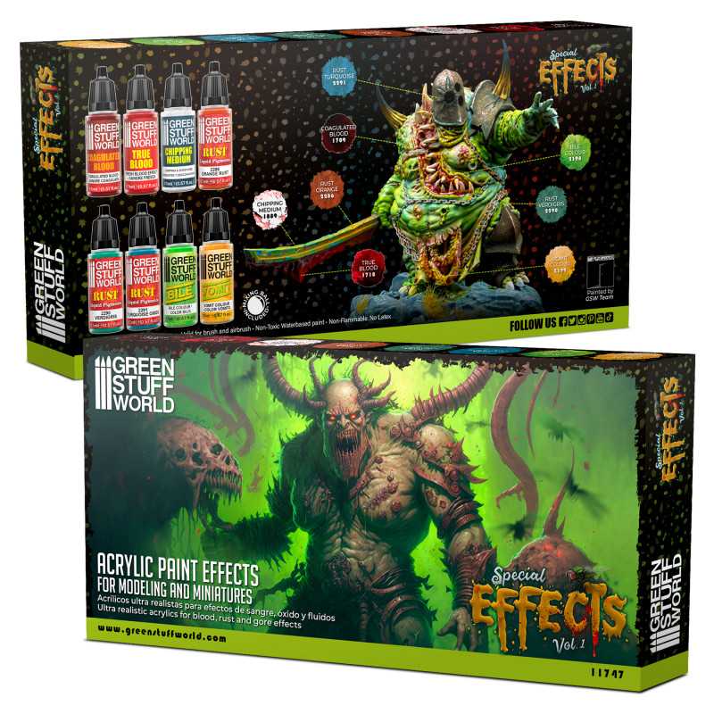 Green Stuff World Paint Set - Special Effects Vol. 1 New - Tistaminis