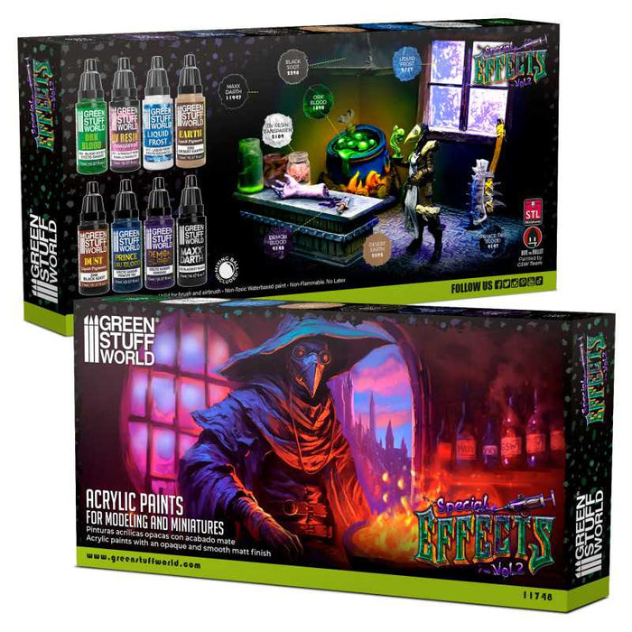 Green Stuff World Paint Set - Special Effects Vol. 2 New - Tistaminis