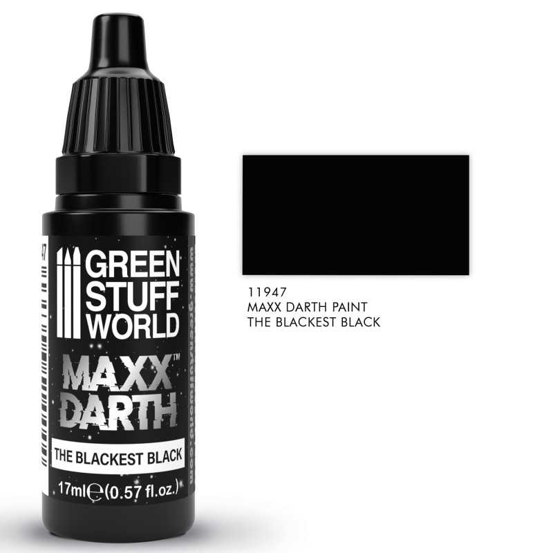 Green Stuff World Maxx Darth Black Paint 17 ml New - Tistaminis
