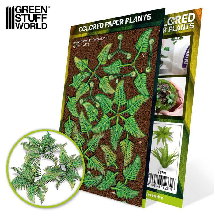 Green Stuff World	Colored Paper Plants - Fern