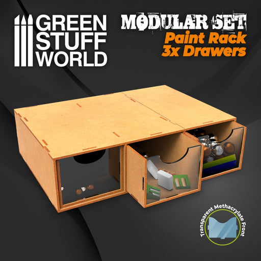 Green Stuff World Modular Set 3x Drawers New - Tistaminis