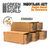Green Stuff World Modular Set 3x Drawers New - Tistaminis