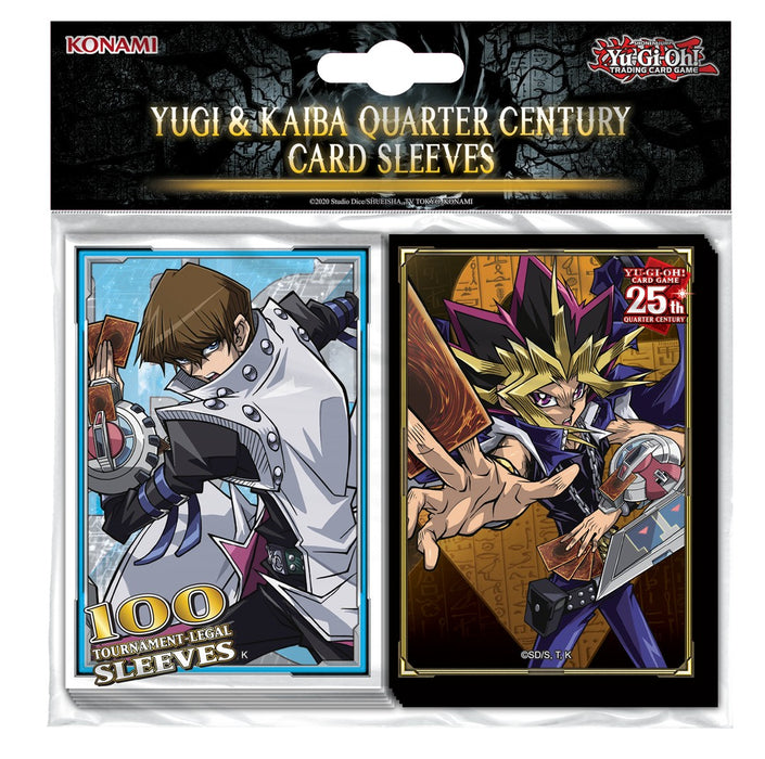 Yugioh YUGI/KAIBA QUARTER CENTURY CARD SLEEVES New - Tistaminis