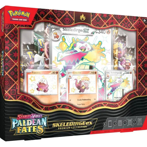 Pokemon PALDEAN FATES EX PREMIUM COLLECTION - Skeledirge EX Jan-26 Pre-Order - Tistaminis