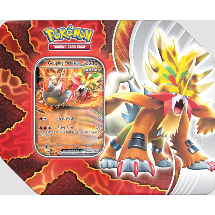 Pokemon PARADOX DESTINIES TIN - Gouging Fire EX