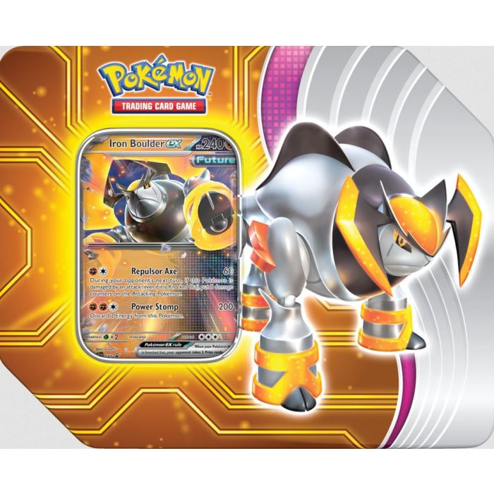 Pokemon PARADOX DESTINIES TIN - Iron Boulder Ex