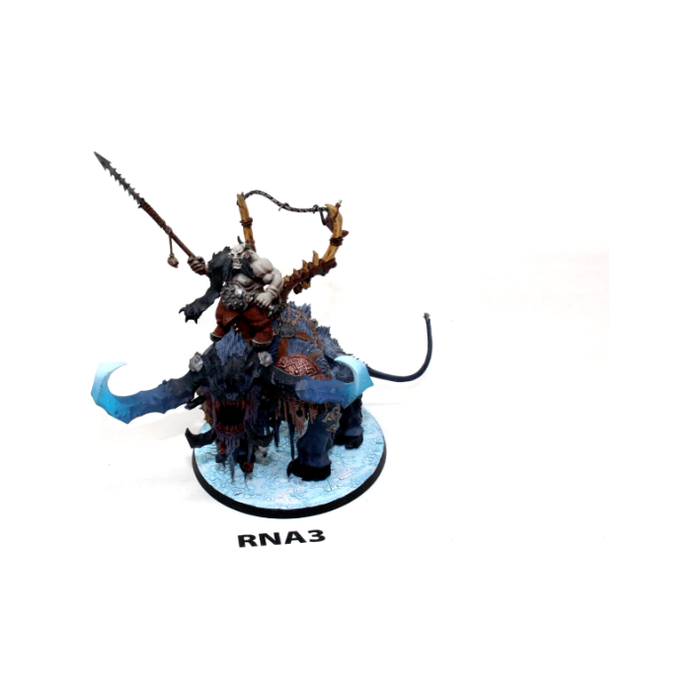 Warhammer Ogre Kingdoms Frostlord on Stonehorn Well Painted RNA3