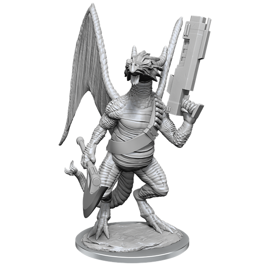 STARFINDER UNPAINTED MINIS WV17 DRAGONKIN (48) New - Tistaminis