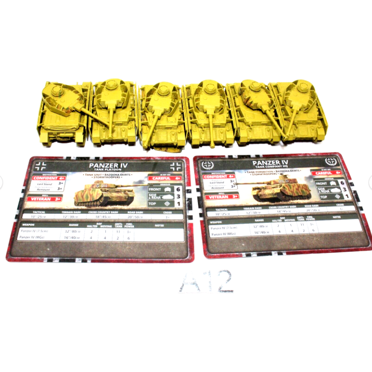 Flames of War Panzer IV Tank Platoon and Tank Company HQ A12 - Tistaminis