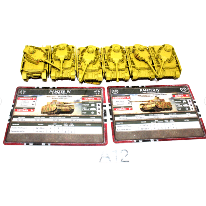 Flames of War Panzer IV Tank Platoon and Tank Company HQ A12 - Tistaminis