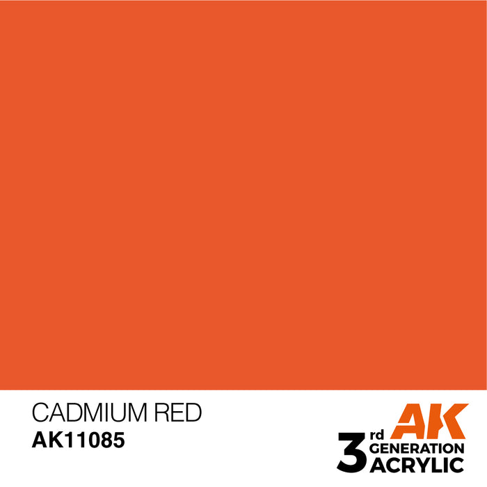 AK 3rd GEN Acrylic Cadmium Red 17ml