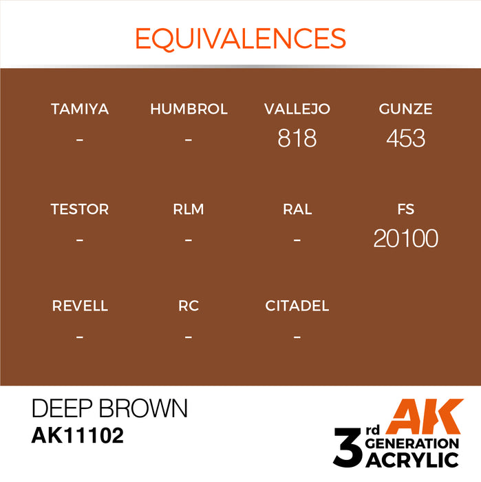 AK 3rd GEN Acrylic Deep Brown 17ml