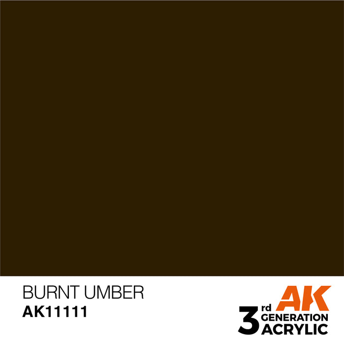 AK 3rd GEN Acrylic Burnt Umber 17ml