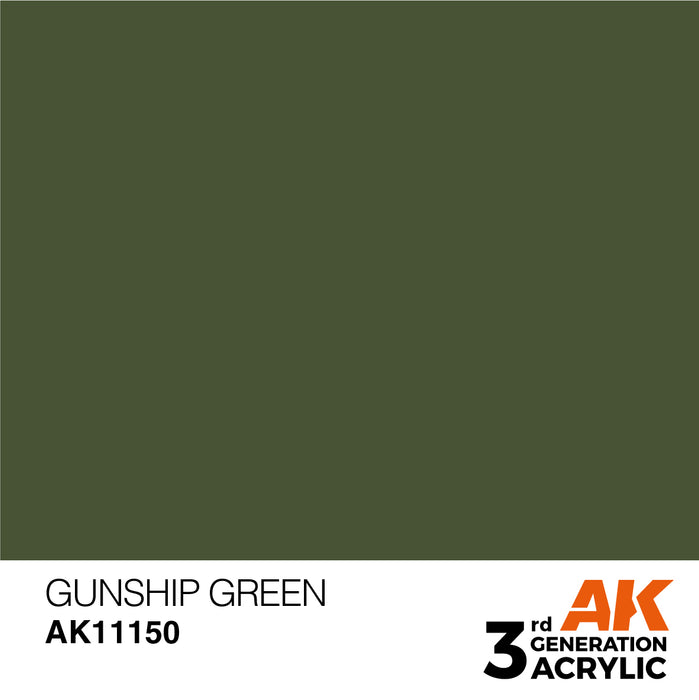 AK 3rd GEN Acrylic Gunship Green 17ml