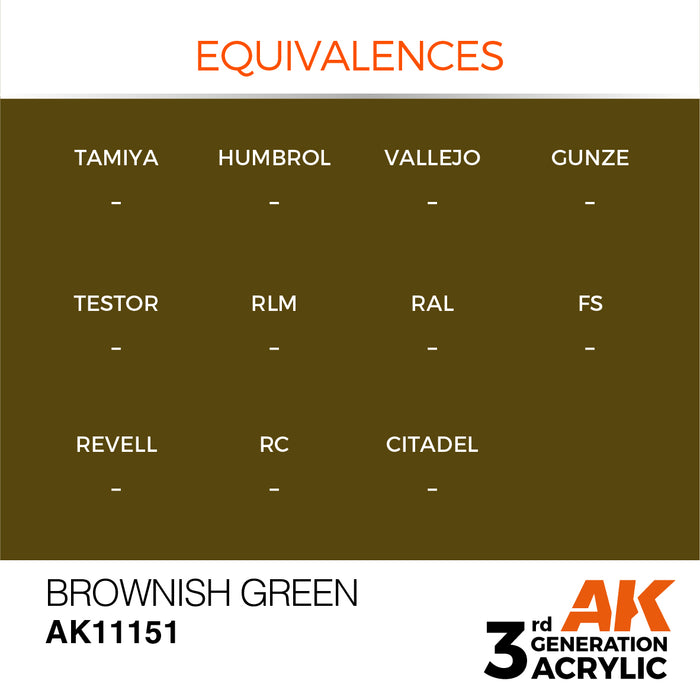 AK 3rd GEN Acrylic Brownish Green 17ml