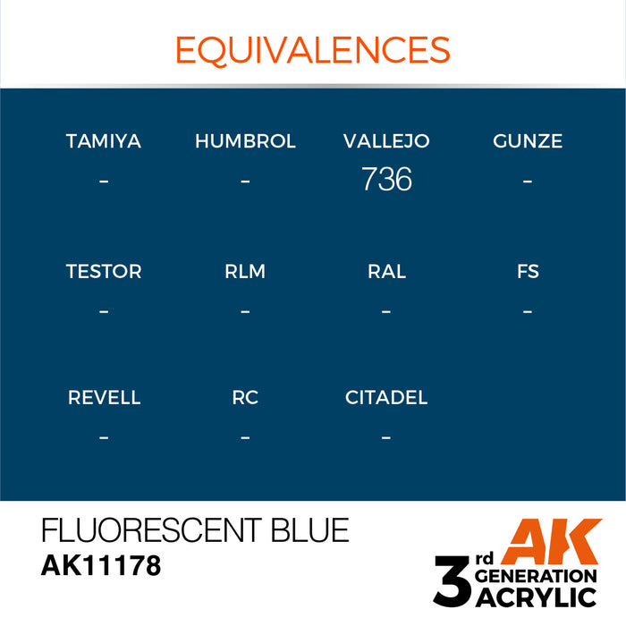 AK 3rd GEN Acrylic Fluorescent Blue 17ml