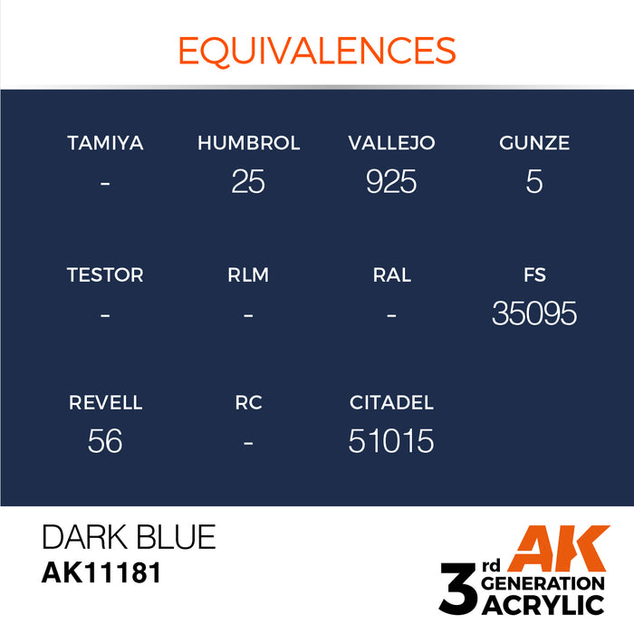 AK 3rd GEN Acrylic Dark Blue 17ml