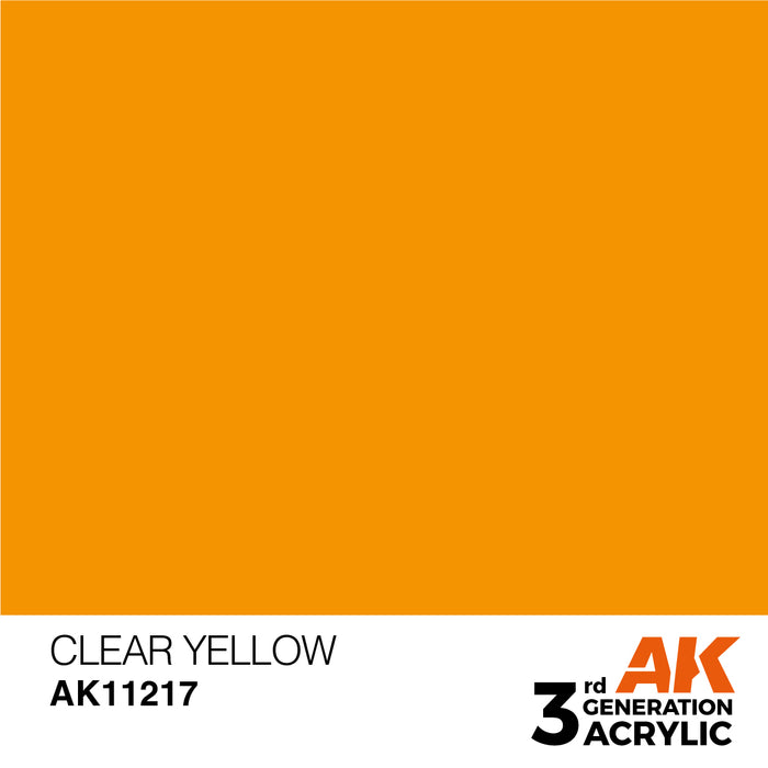 AK 3rd GEN Acrylic Clear Yellow 17ml