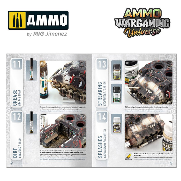 Ammo Mig AMMO WARGAMING UNIVERSE Book 06 – Weathering Combat Vehicles New - Tistaminis