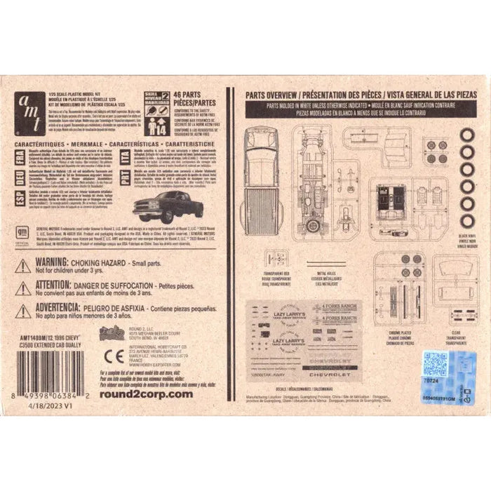 AMT 1996 Chevy C-3500 Dually Pickup Easy Build AMT1409 New - Tistaminis