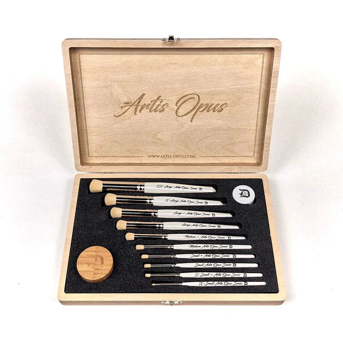 Artis Opus - Series D PLUS - DryBrush FULL Set (10 Brushes) New - Tistaminis