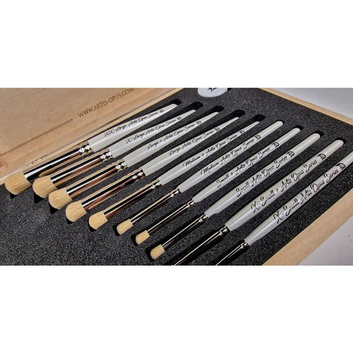 Artis Opus - Series D PLUS - DryBrush FULL Set (10 Brushes) New - Tistaminis