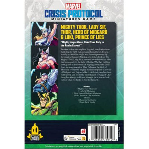 Marvel Crisis Protocol: Mighty Thor, Lady Sif, Thor, Loki Character Pack Aug-02 Pre-Order - Tistaminis