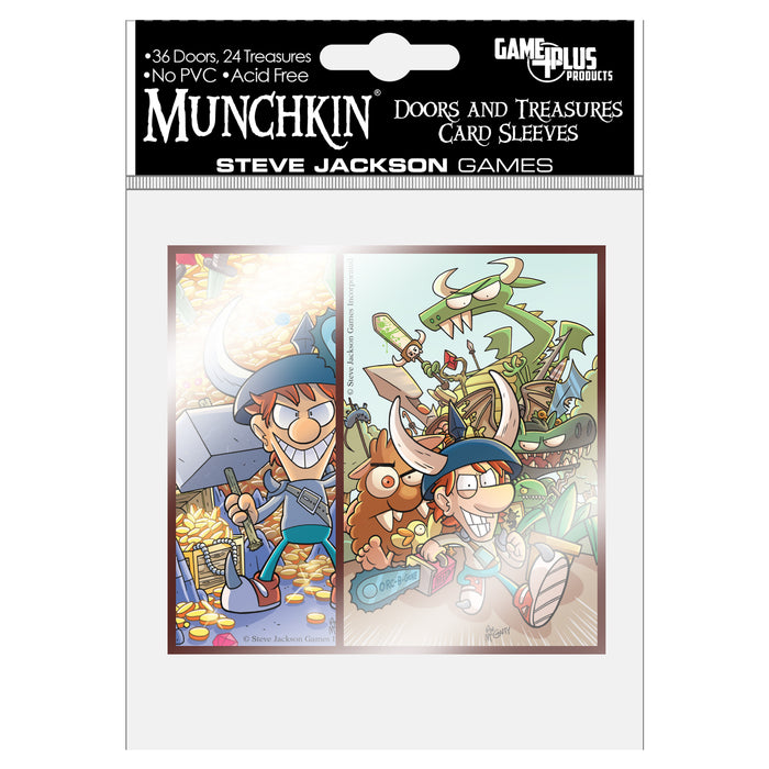 Munchkin Doors and Treasures Card Sleeves - 36 Doors, 24 Treasures - Tistaminis